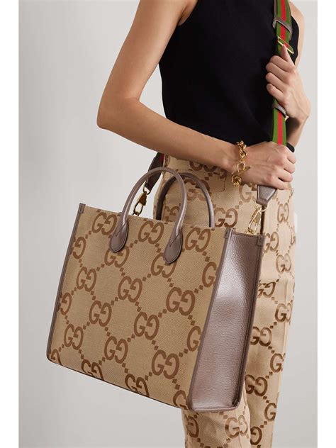 gucci gg jacquard handbag|gucci jumbo tote.